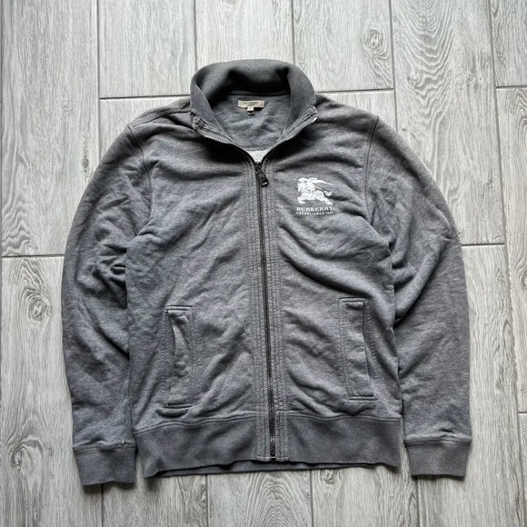Burberry Dark Gray Zip-Up Sweater
